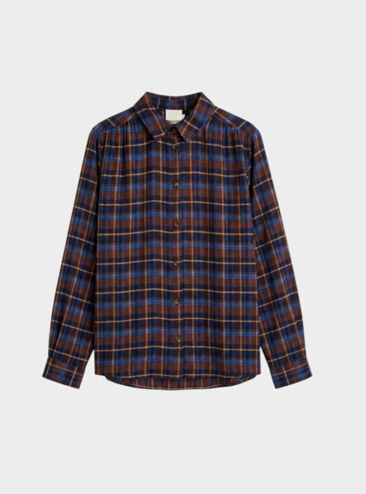 checkered shirt  Chocolate