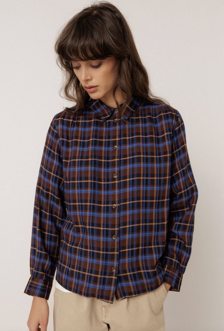 checkered shirt  Chocolate