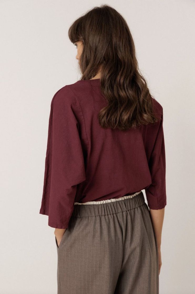 Carbon-finish t-shirt  eggplant
