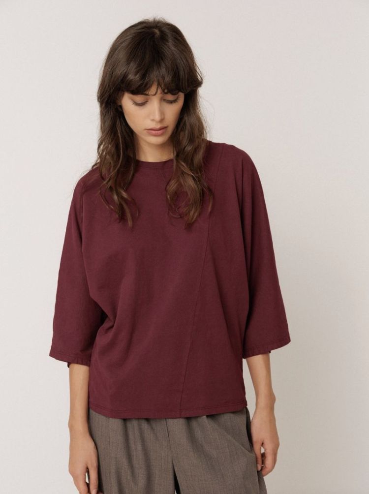 Carbon-finish t-shirt  eggplant