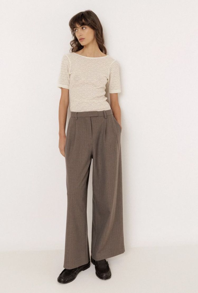 GABI Dressy pants with darts Cement
