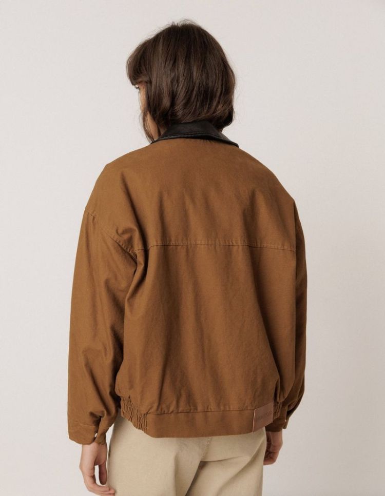 Washed-effect quilted jacket Toffee