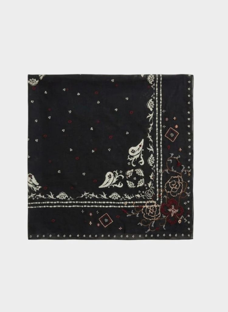 Cross stitch embroidered  Carbon