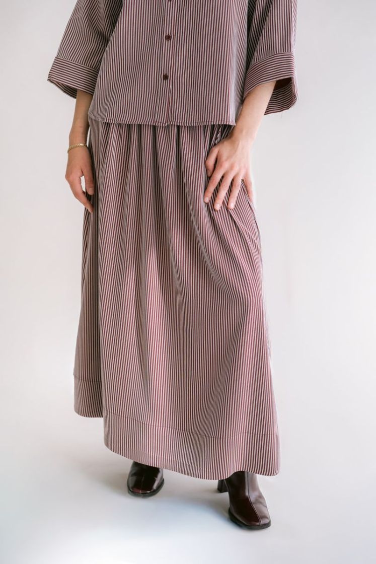 Manu blouse Stripe Bordeaux