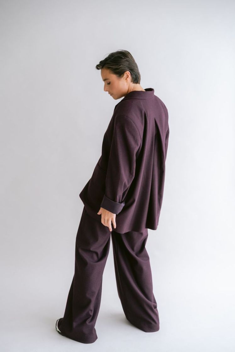 Sam pants Solid bordeau