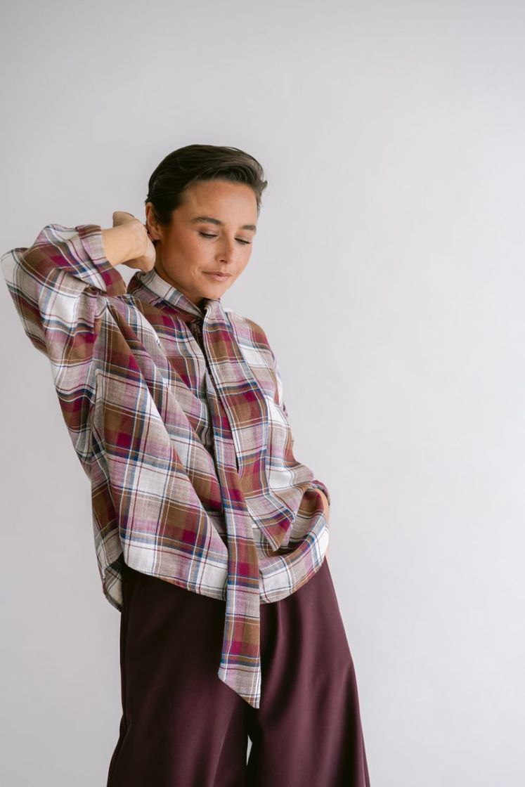 Mollie blouse Square bordeaux