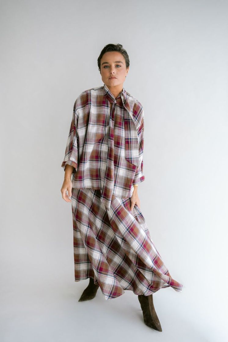 Mollie blouse Square bordeaux