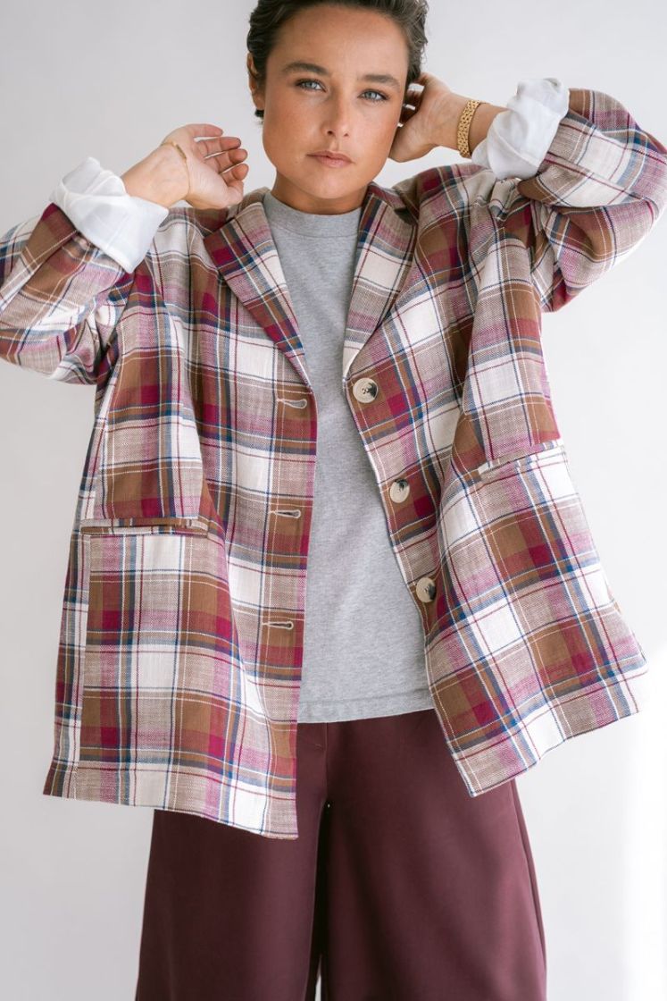 Mollie blouse Square bordeaux