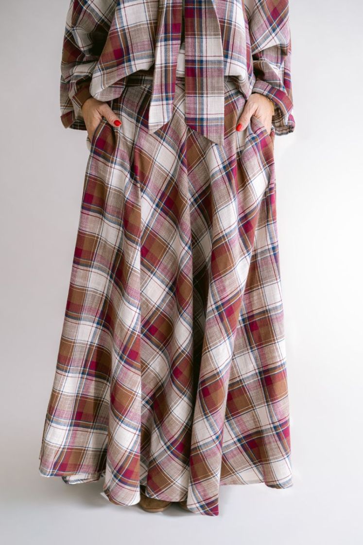 June skirt Square bordeaux