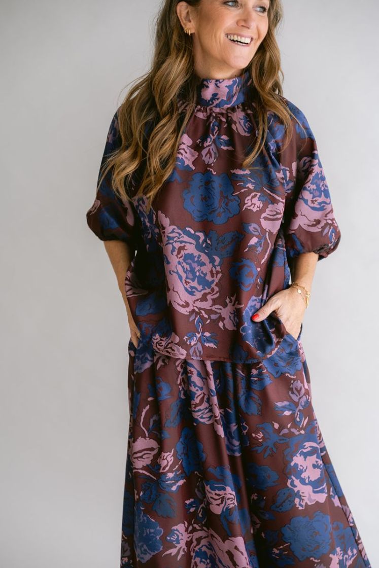 Juliette skirt Bordeaux flower