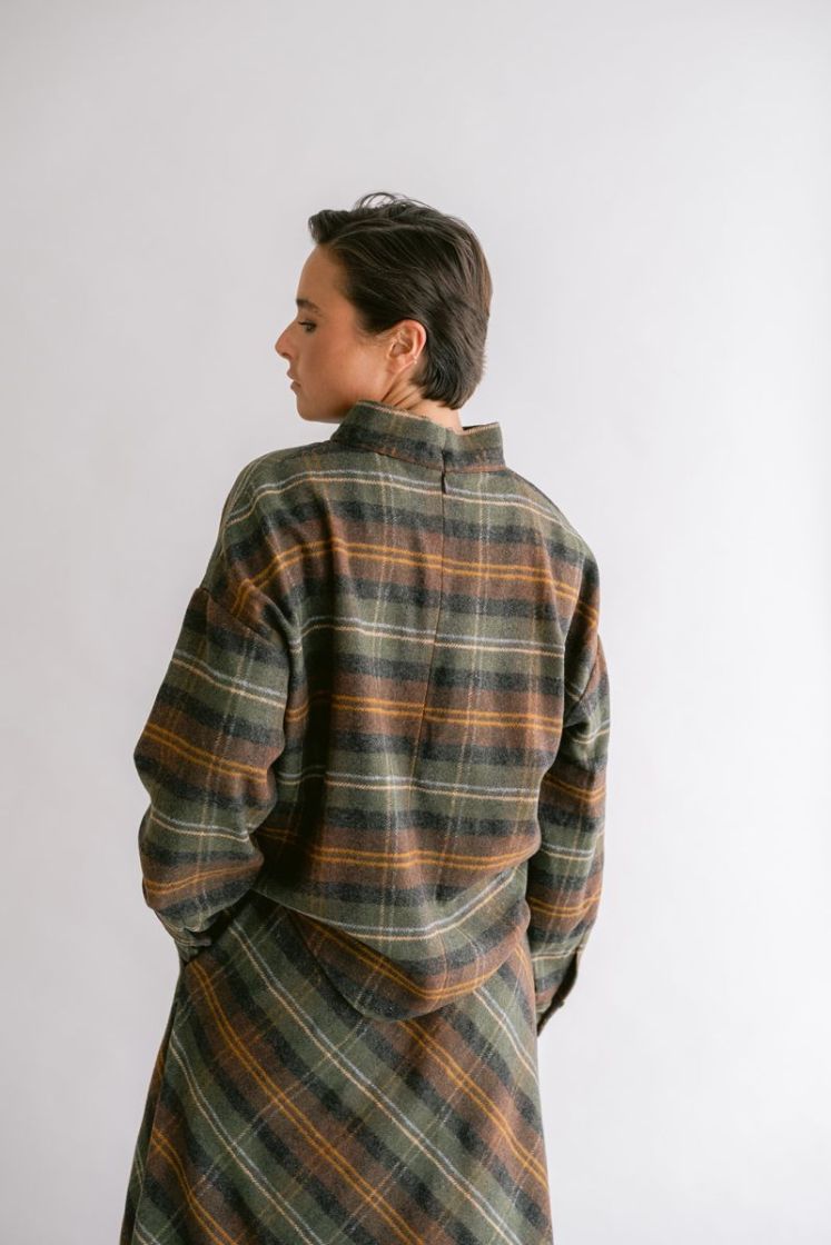 Juno skirt  Moss green chec