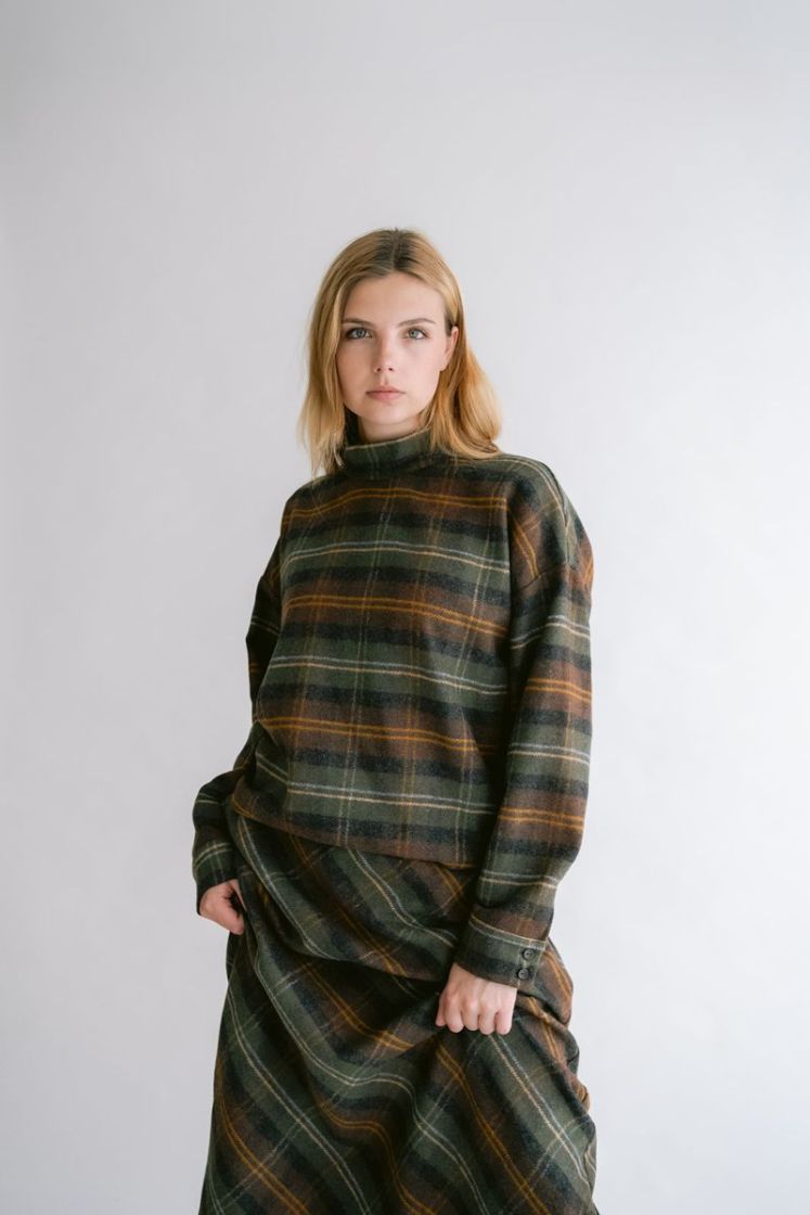 Juno skirt  Moss green chec