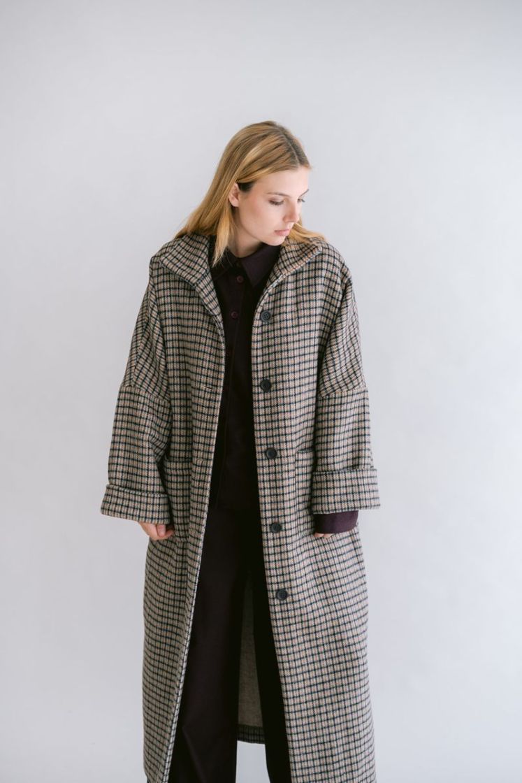 Noor jacket long check check