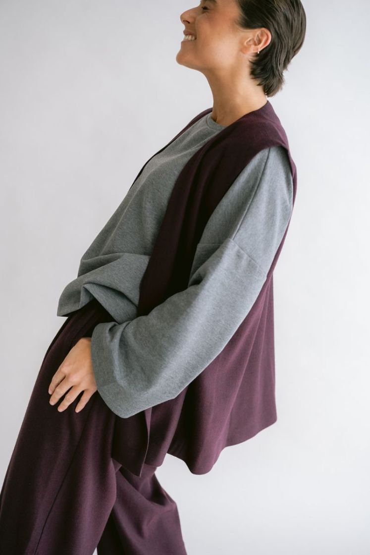Puck gilet  Deep plum