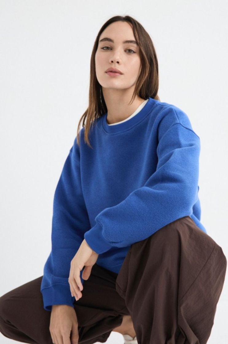 Lumen round neck jumper Klein blue