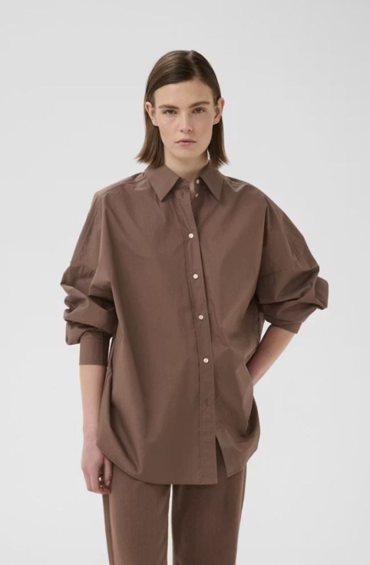 Hazeiw shirt coffee quartz