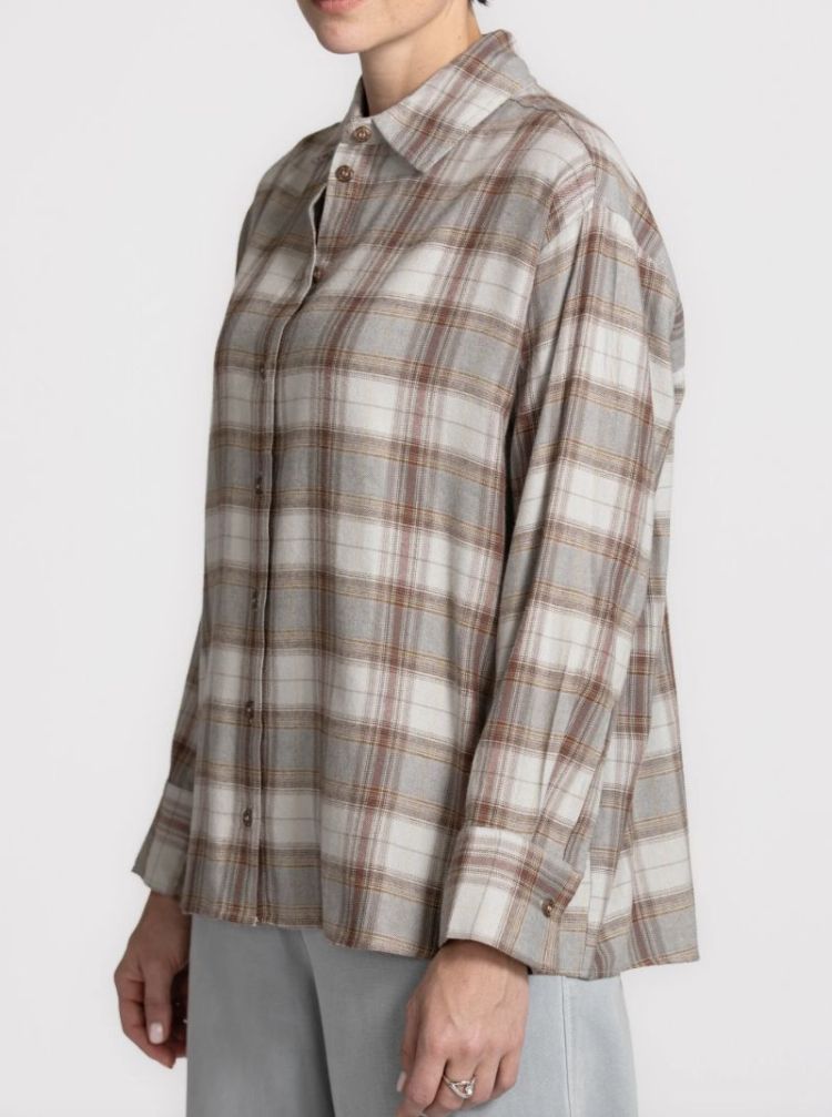 Loren flanel Check light blue