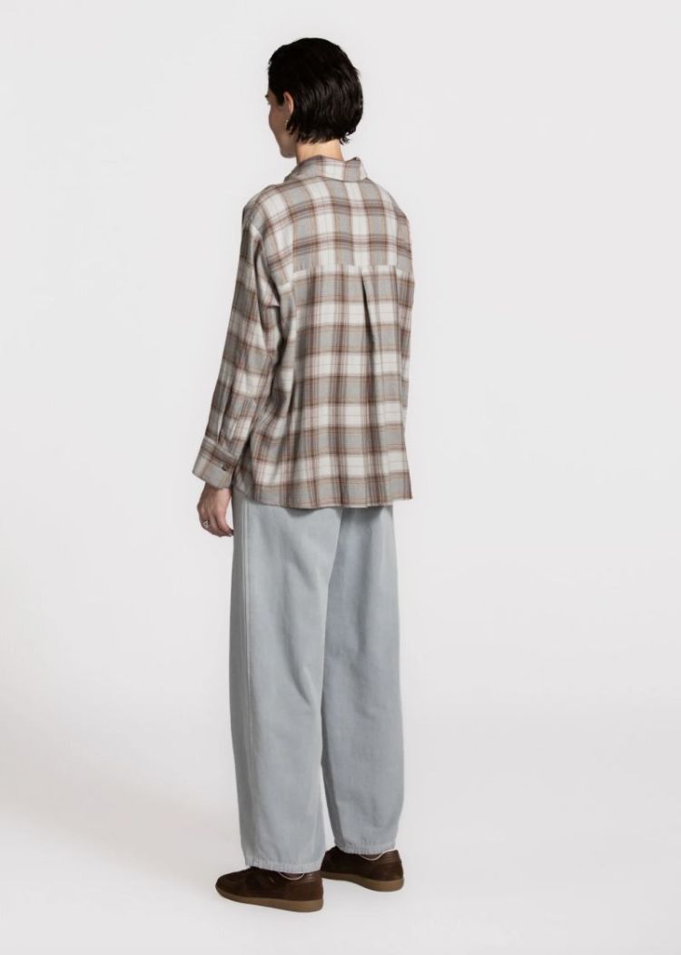 Loren flanel Check light blue