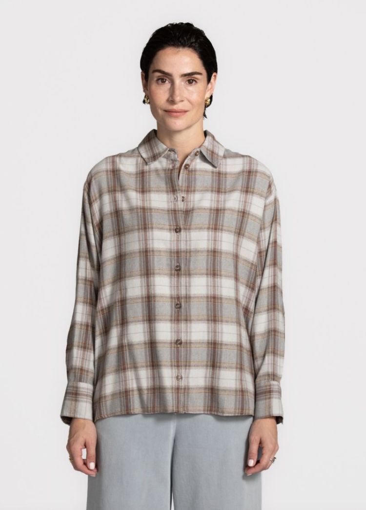 Loren flanel Check light blue