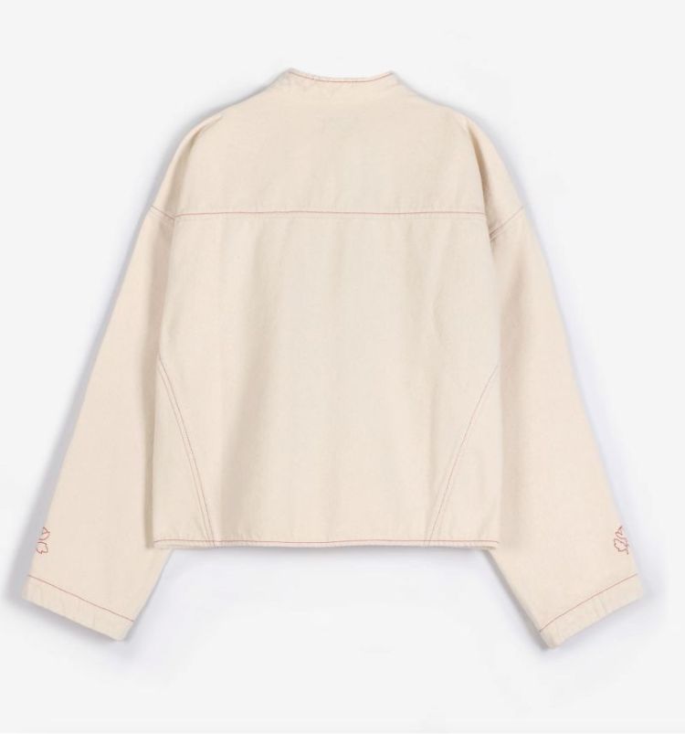 Vibrant Flower twill jacket Offwhite