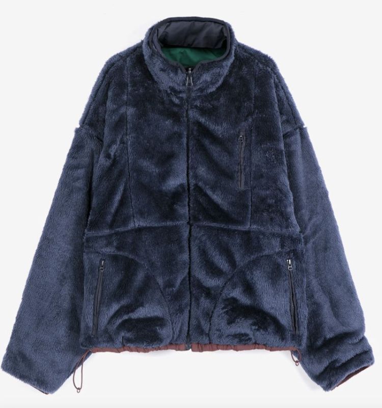 Reversible nylon sherpa Dark Brown