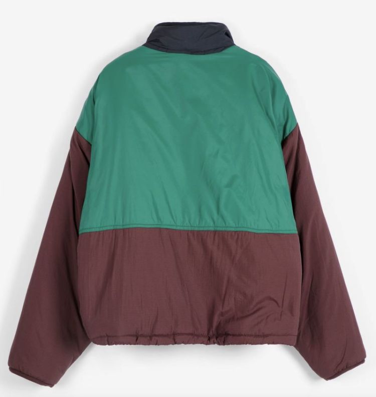 Reversible nylon sherpa Dark Brown