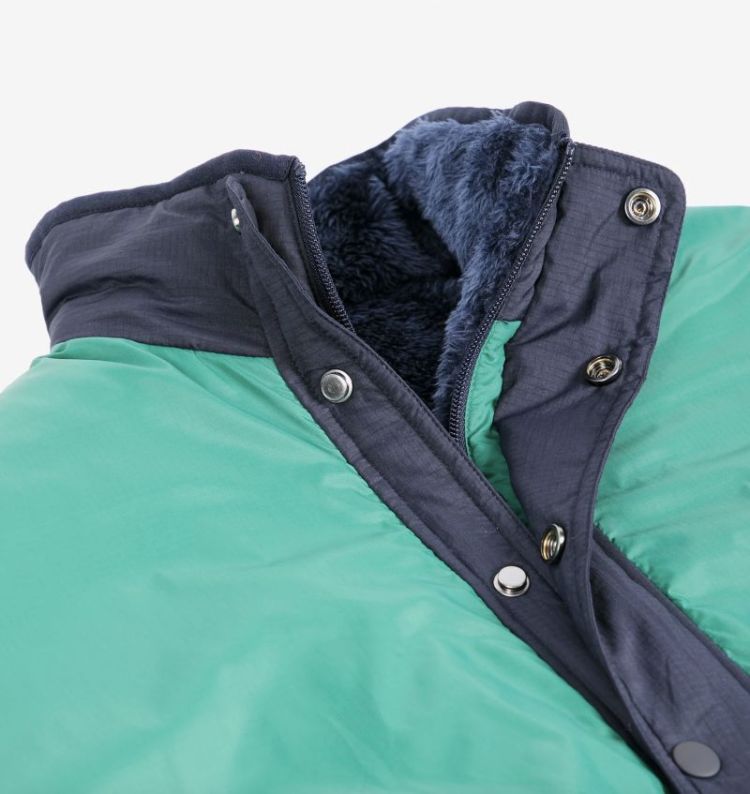Reversible nylon sherpa Dark Brown