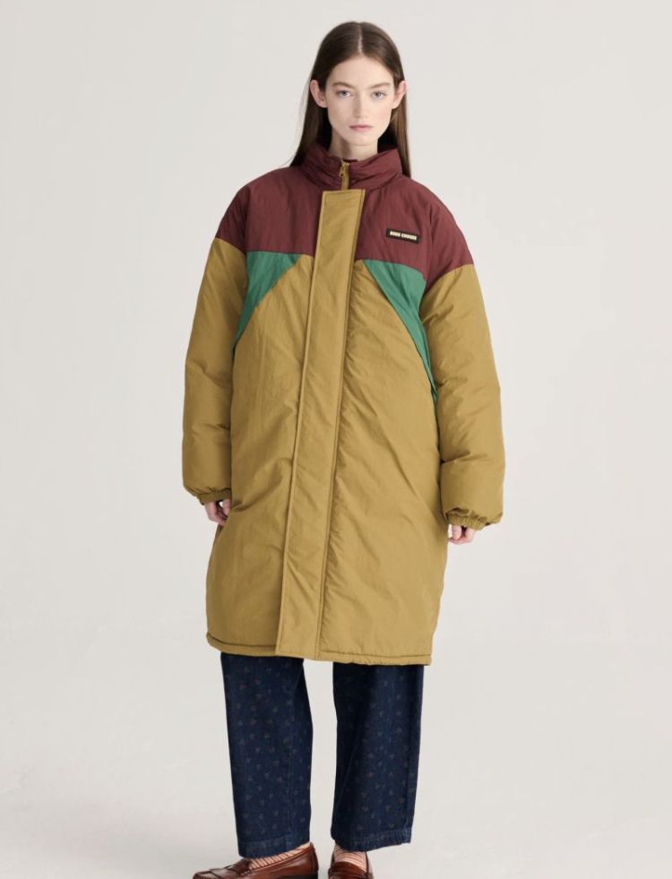 Oversize long block puffer green