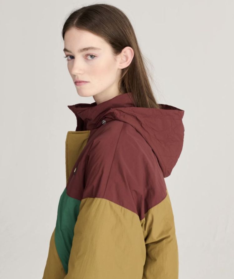 Oversize long block puffer green