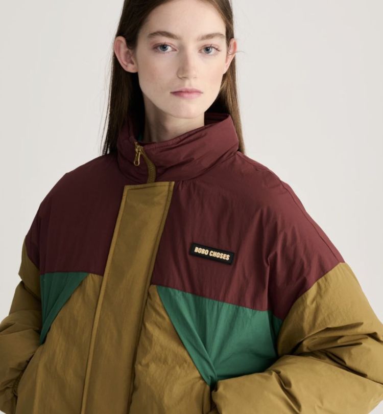 Oversize long block puffer green