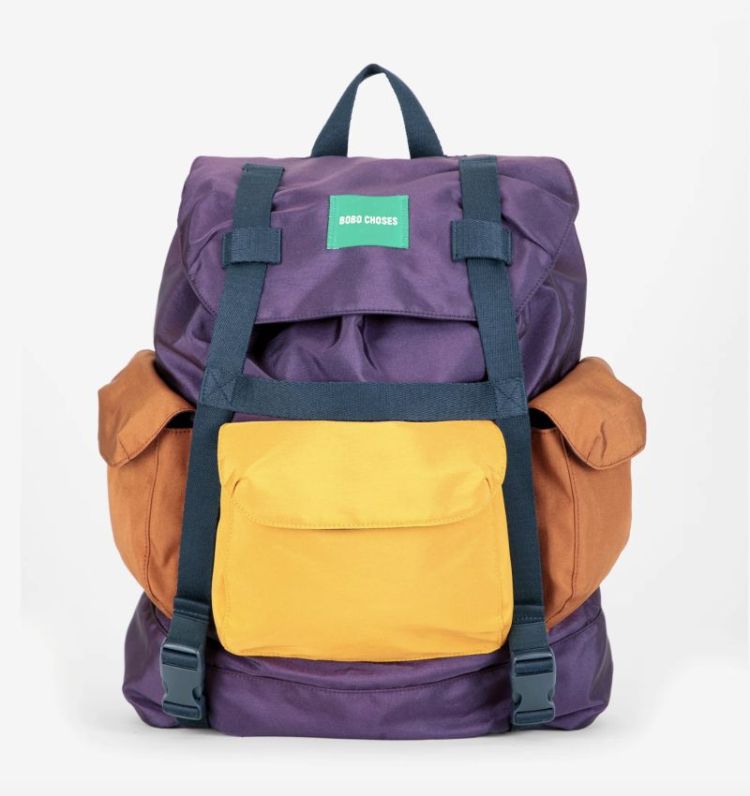 Color block backpack multicolor