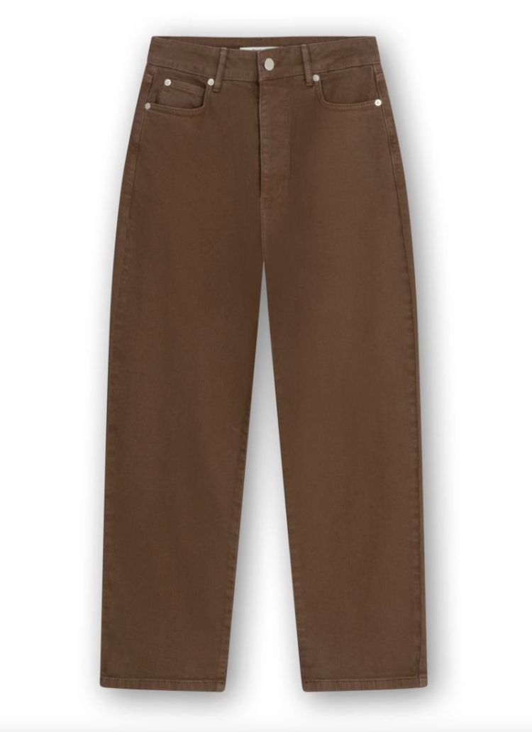 Bella colored baggy jeans Brown