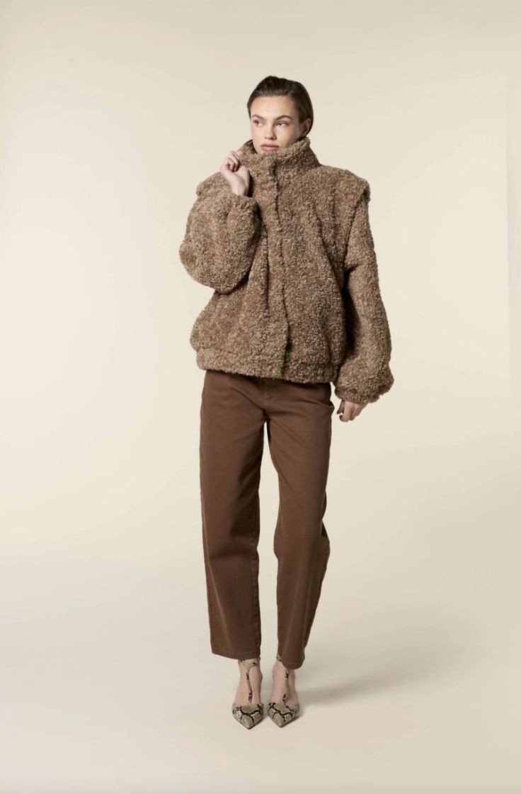 Bella colored baggy jeans Brown