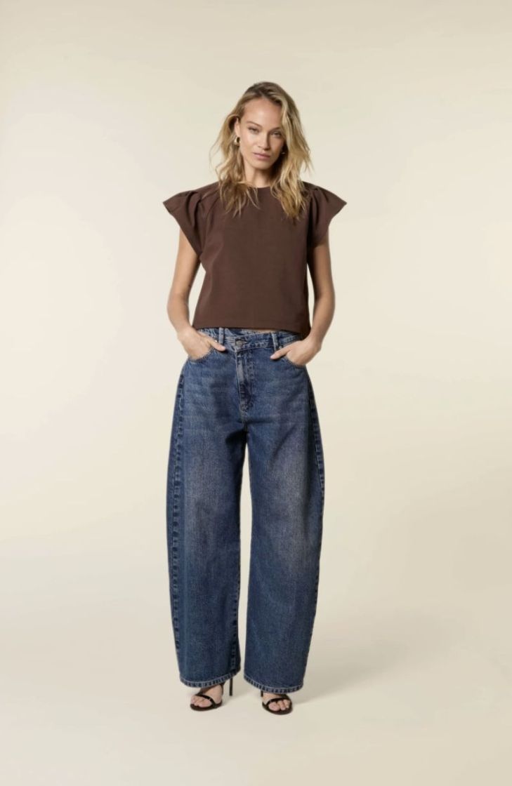 Dean curved baggy jeans Dark wash