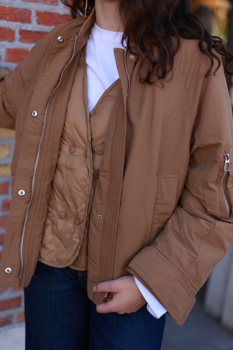 WBLGRAPPY BOMBER DARK CAMel