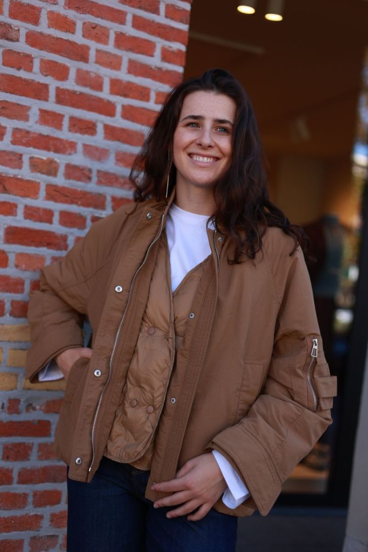 WBLGRAPPY BOMBER DARK CAMel