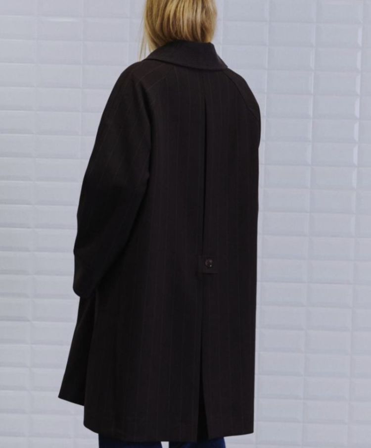 WBLJAYLINE TAILORED COAT DARK BROWN STRI