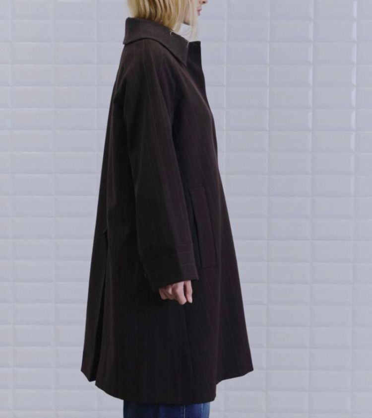 WBLJAYLINE TAILORED COAT DARK BROWN STRI