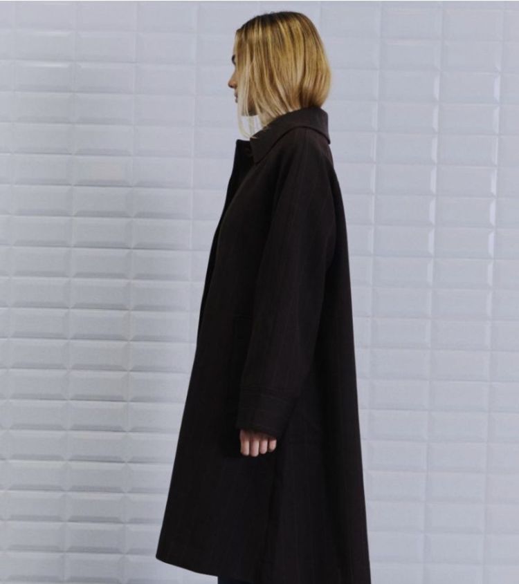 WBLJAYLINE TAILORED COAT DARK BROWN STRI