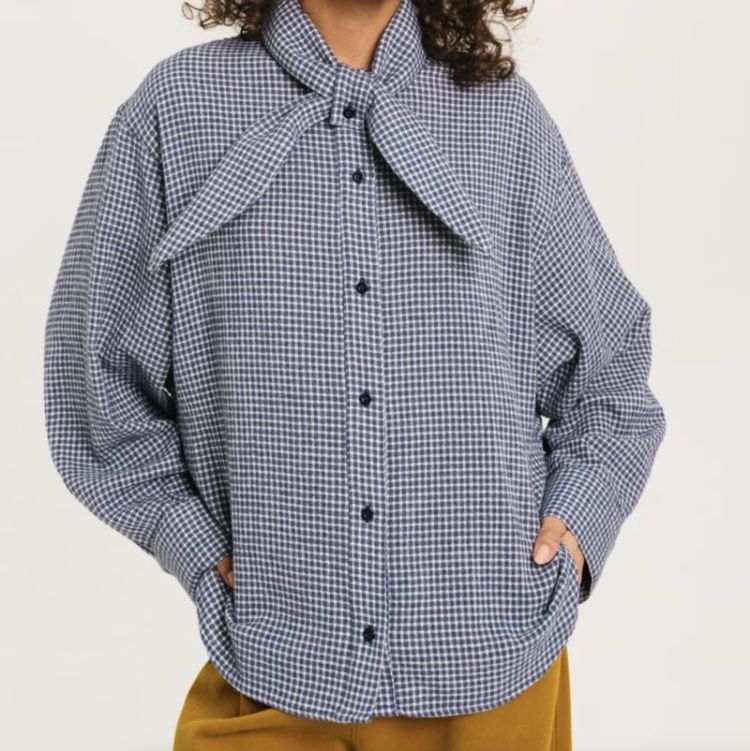 Charlie Scarf Shirt Bleu