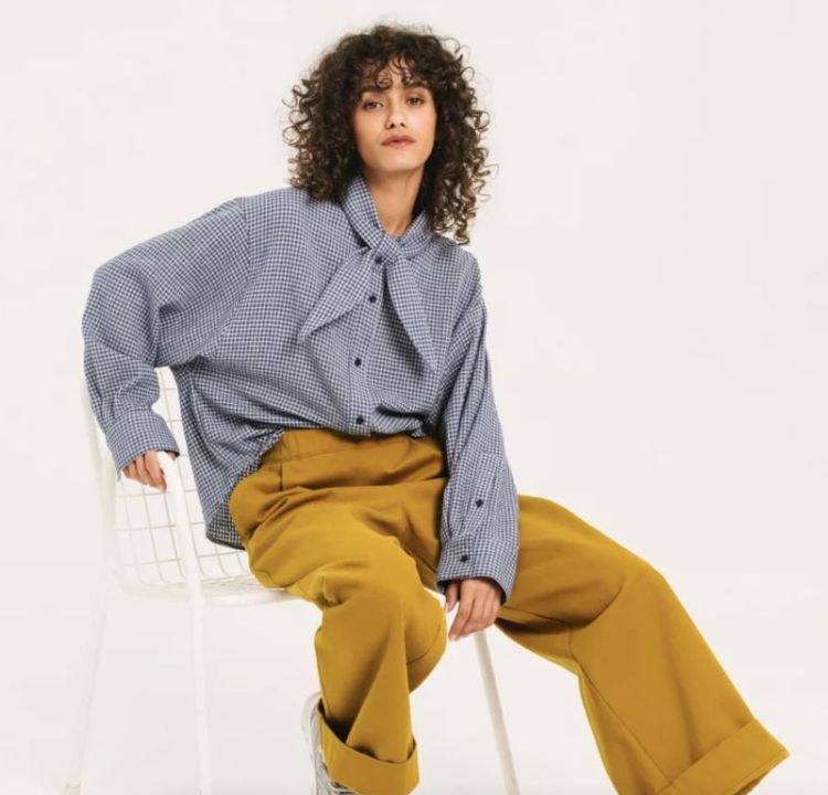 Charlie Scarf Shirt Bleu
