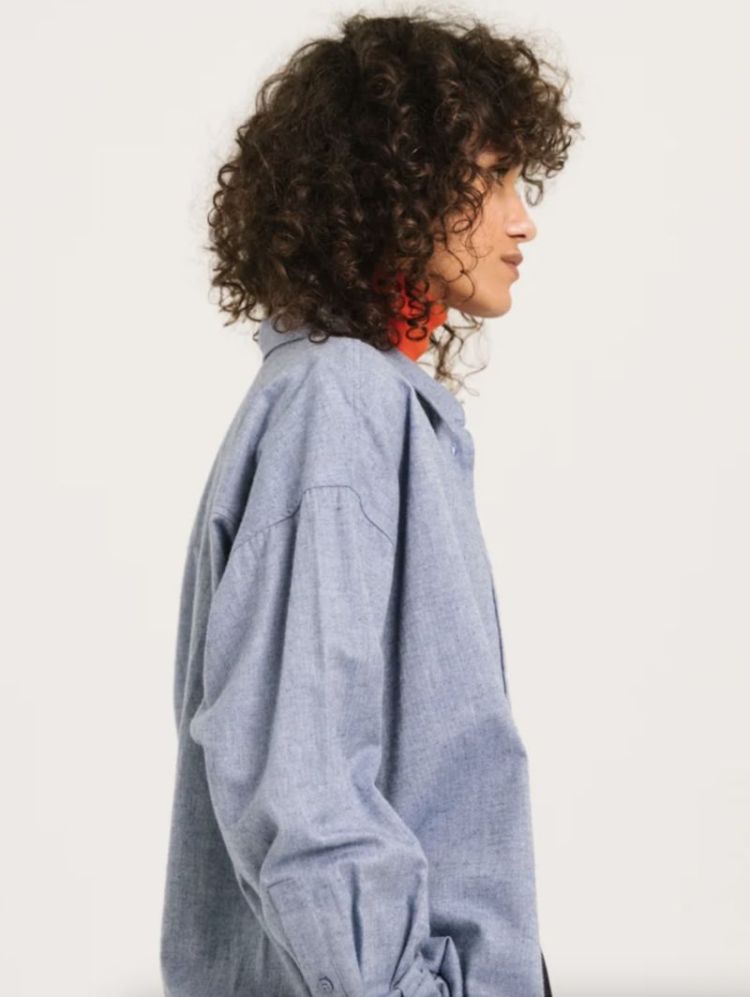 BAYLIE EMBROIDERED SHIRT BLEU