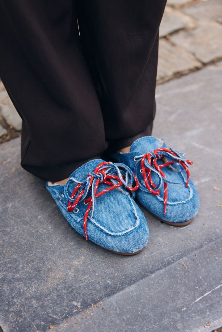 payasma lace fur denim