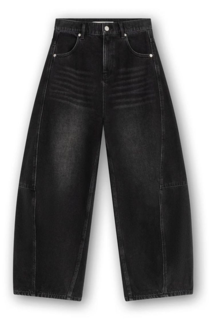 Jules wide balloon jeans Black washed
