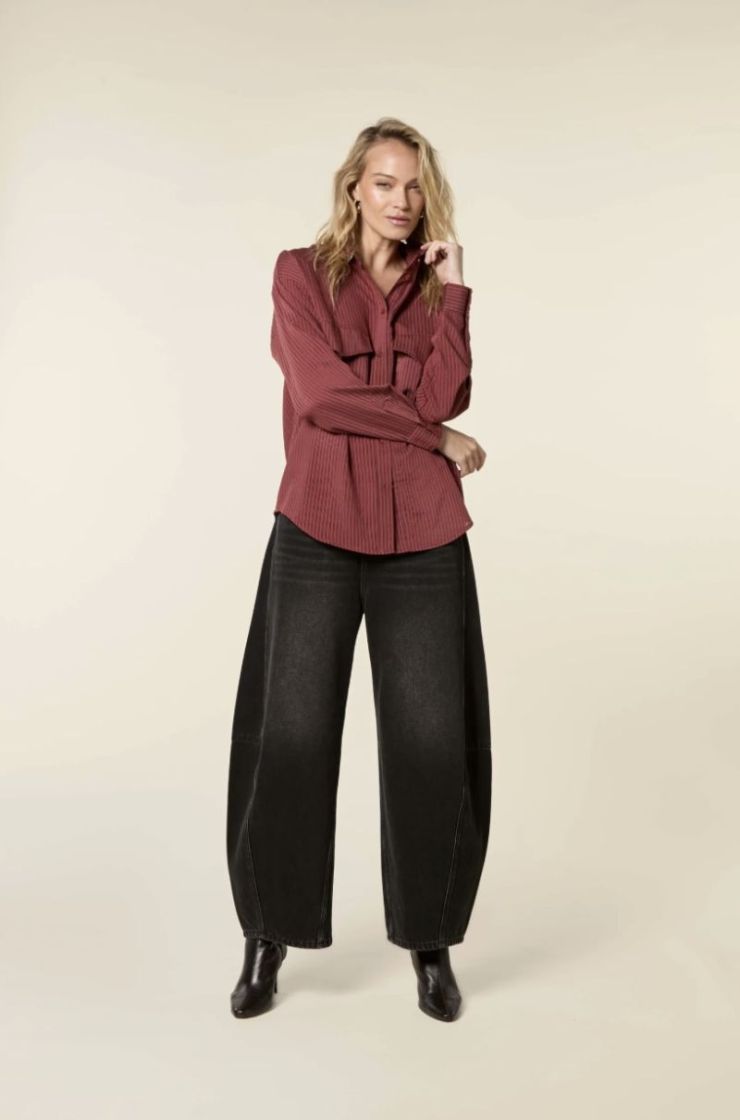 Jules wide balloon jeans Black washed