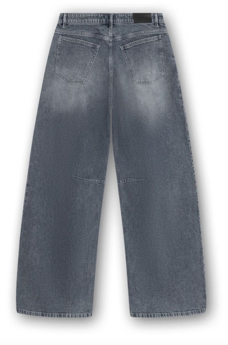 Bowie exra wide barrel jeans Greyish blue