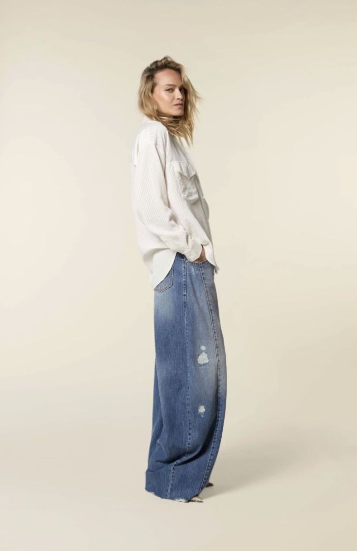 Bowie extra wide barrel jeans Authentic washe