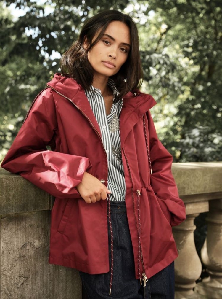 Bonbeur midi rainjacket  Burgundy