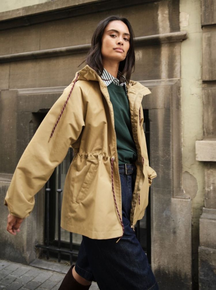 Bonbeur midi rainjacket  Camel