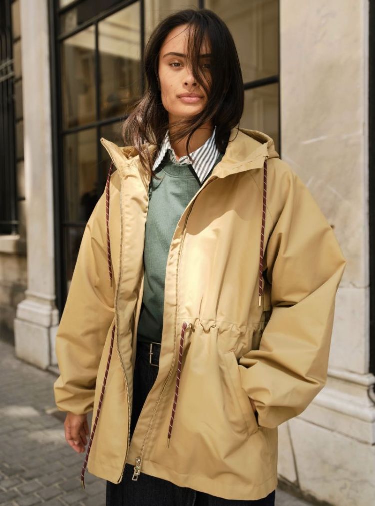 Bonbeur midi rainjacket  Camel